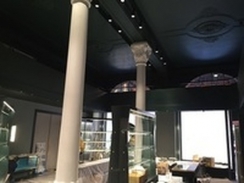 Vernice intumescente su colonne in acciaio, soffitti in c.c.a. Boutique Ratti Bologna